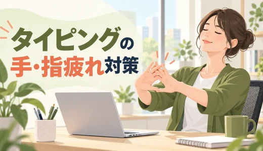 タイピングで手が疲れる原因｜指・前腕を休める3分リセット