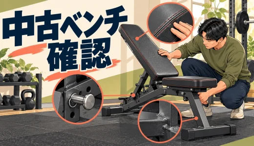 中古トレーニングベンチの確認点｜ピン・溶接・パッド