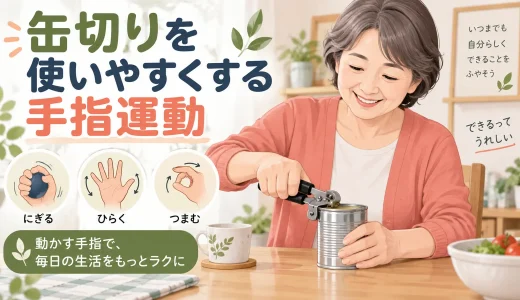 缶切りを使いやすくする手指運動｜握力・親指・手首の練習