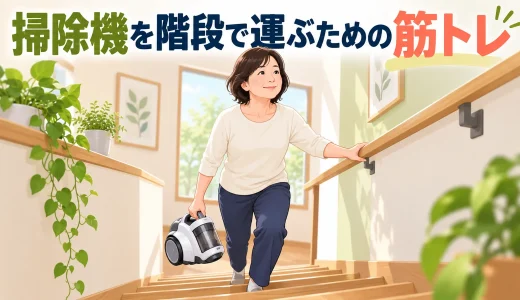 掃除機を階段で運ぶための筋トレ｜中高年の腰・脚・握力と安全対策