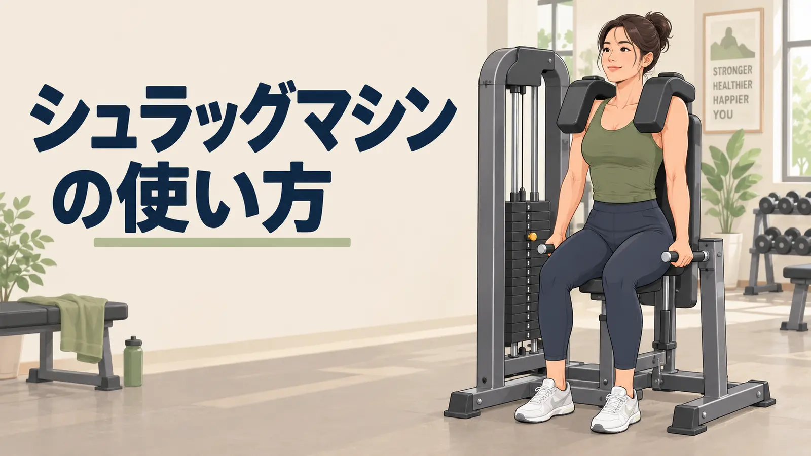 バーティカルレッグプレスの使い方を示すアイキャッチ