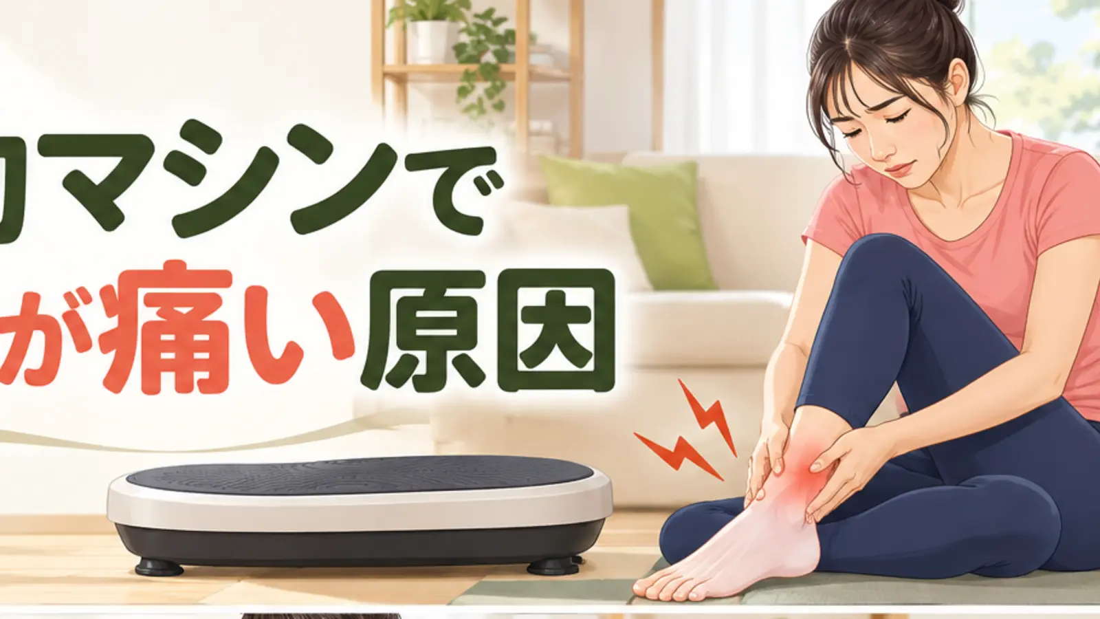 振動マシンで足首が痛い原因を解説するアイキャッチ