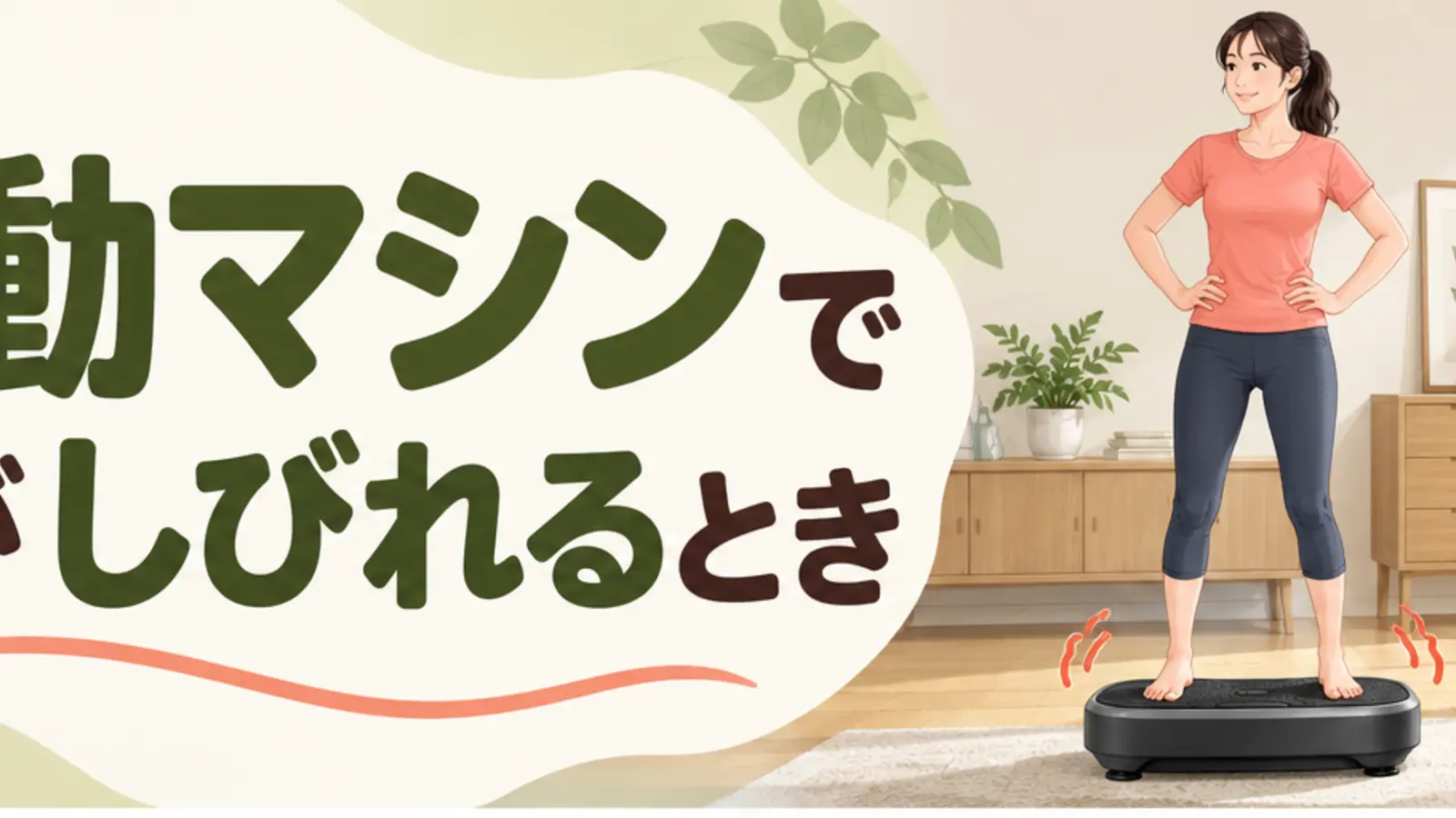 振動マシンで足がしびれるときの対処を解説するアイキャッチ