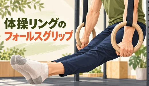 体操リングのフォールスグリップ｜手首の当て方と練習手順