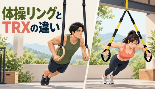 体操リングとTRXの違い｜構造・固定・動作の比較