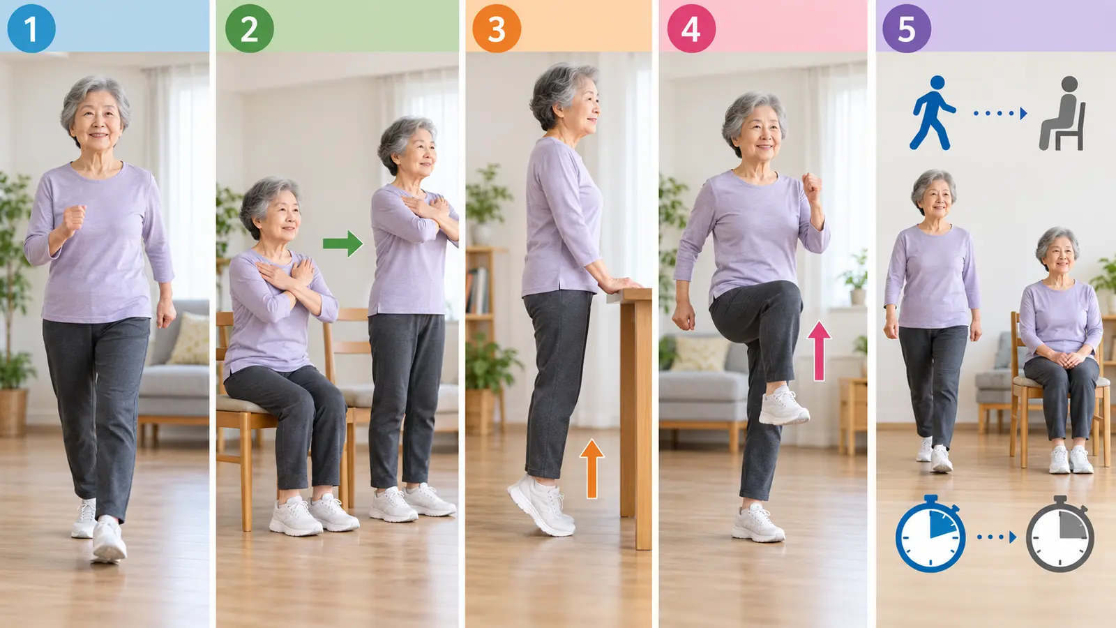 70代のウォーキングの具体的な練習手順