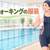 水着や帽子を用意した水中ウォーキングのアイキャッチ