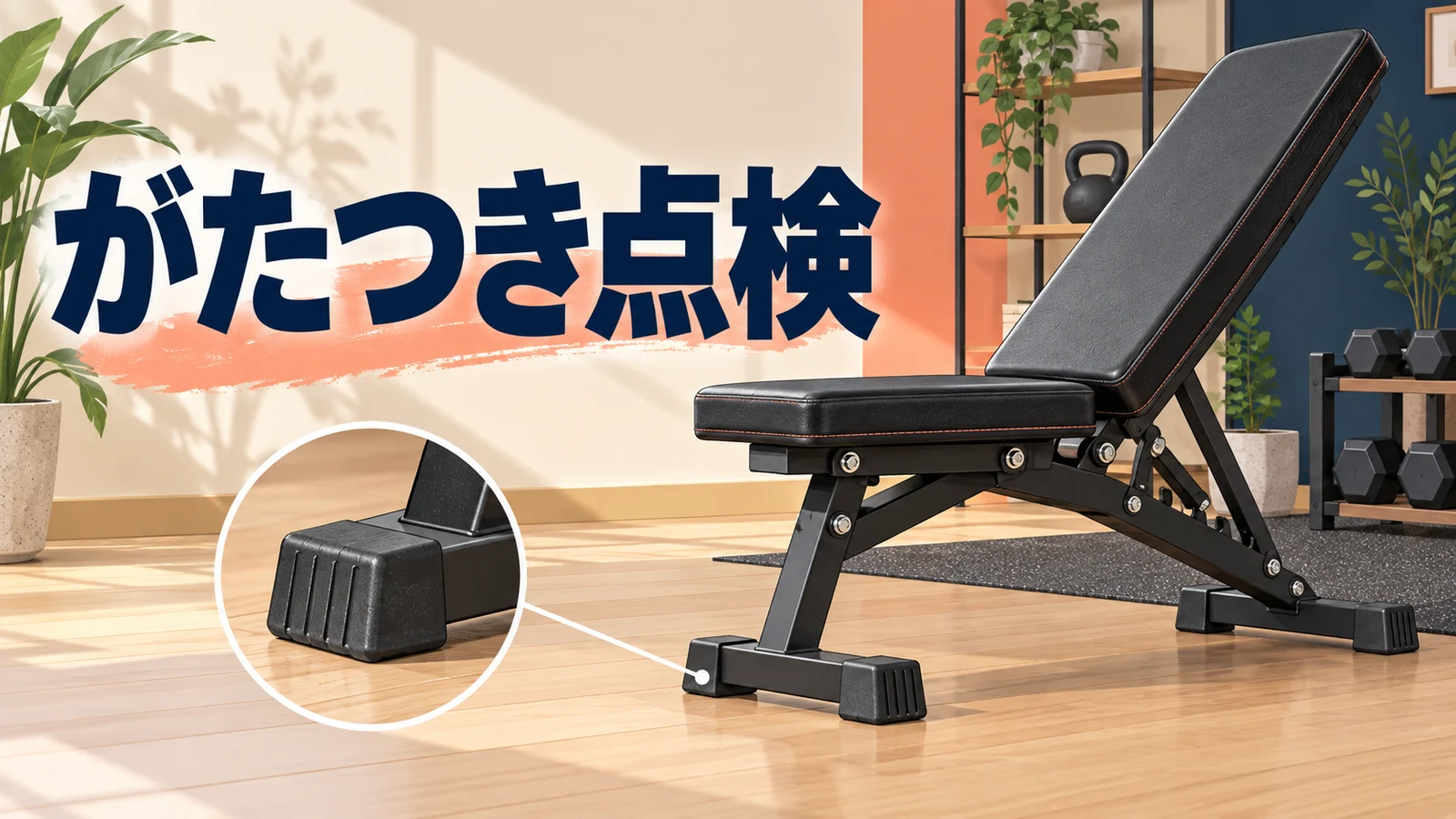 トレーニングベンチのがたつき トレーニングベンチのがたつきのアイキャッチ