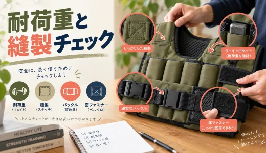 ウェイトベストの耐荷重と縫製チェック｜ポケット・バックルの点検方法