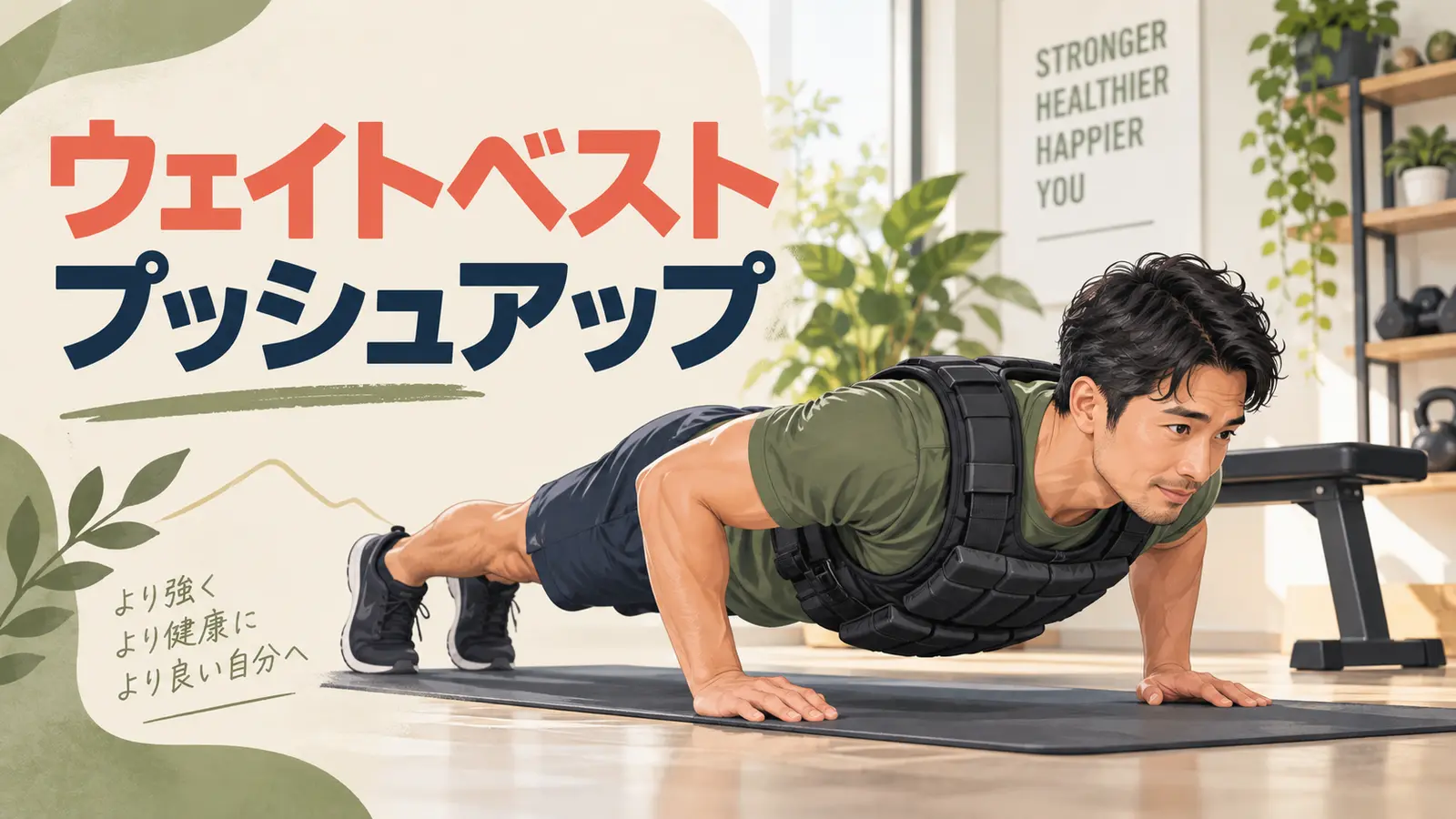 ウェイトベストプッシュアップ