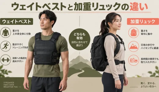 ウェイトベストと加重リュックの違い｜荷重位置・揺れ・用途を比較