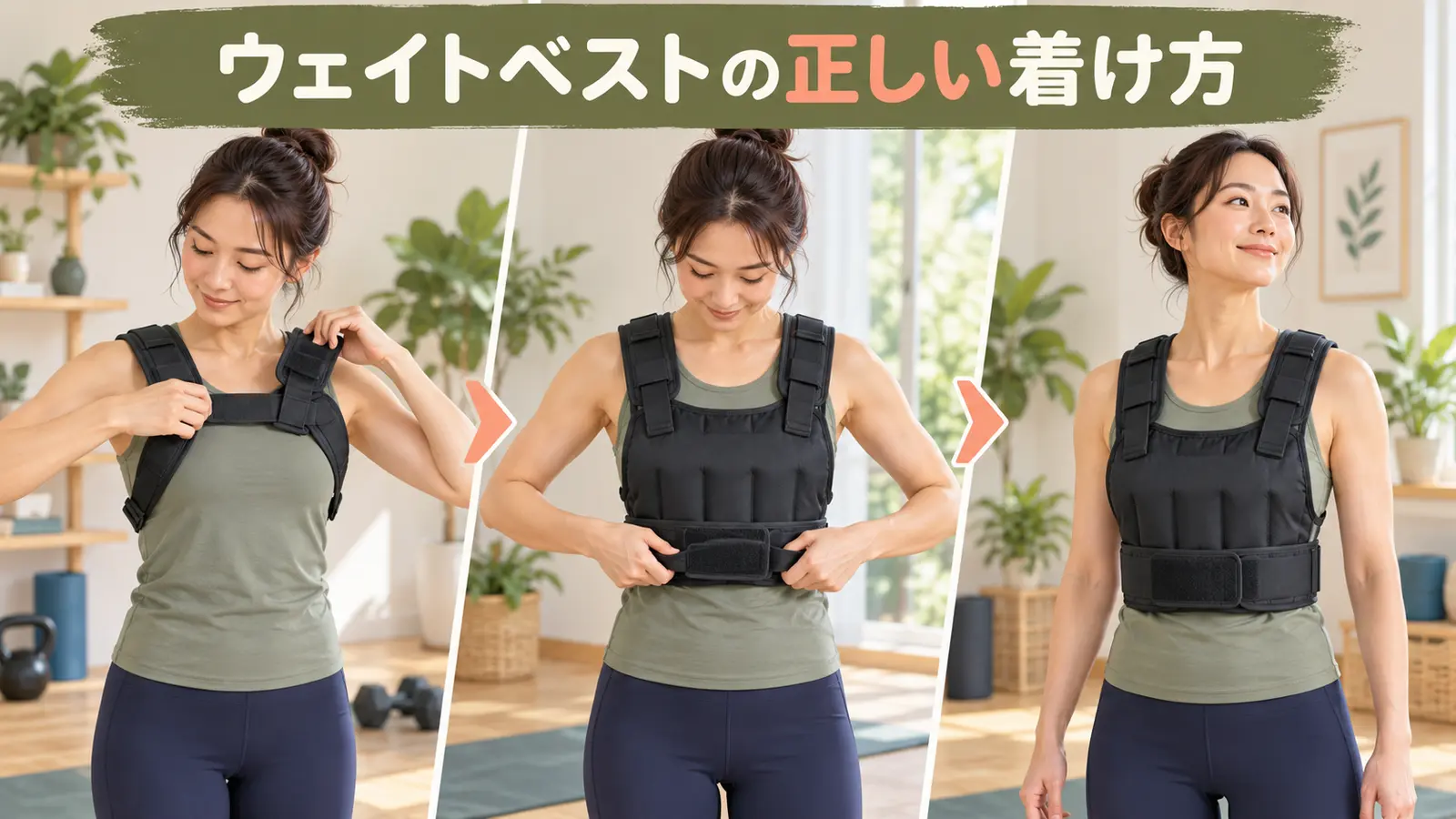 ウェイトベストの正しい着け方