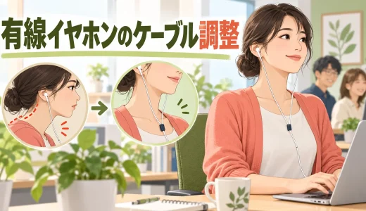 有線イヤホンで首・肩が疲れる原因｜ケーブルの長さと取り回し
