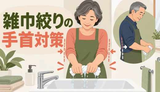 雑巾を絞ると手首が痛い人の運動｜握力・前腕と負担を減らす絞り方