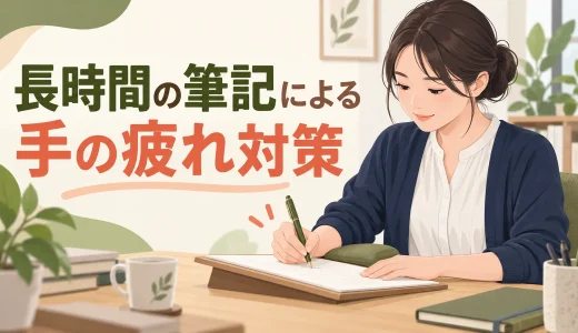 長時間の筆記で手が疲れるときの対策｜ペンの持ち方と休憩運動