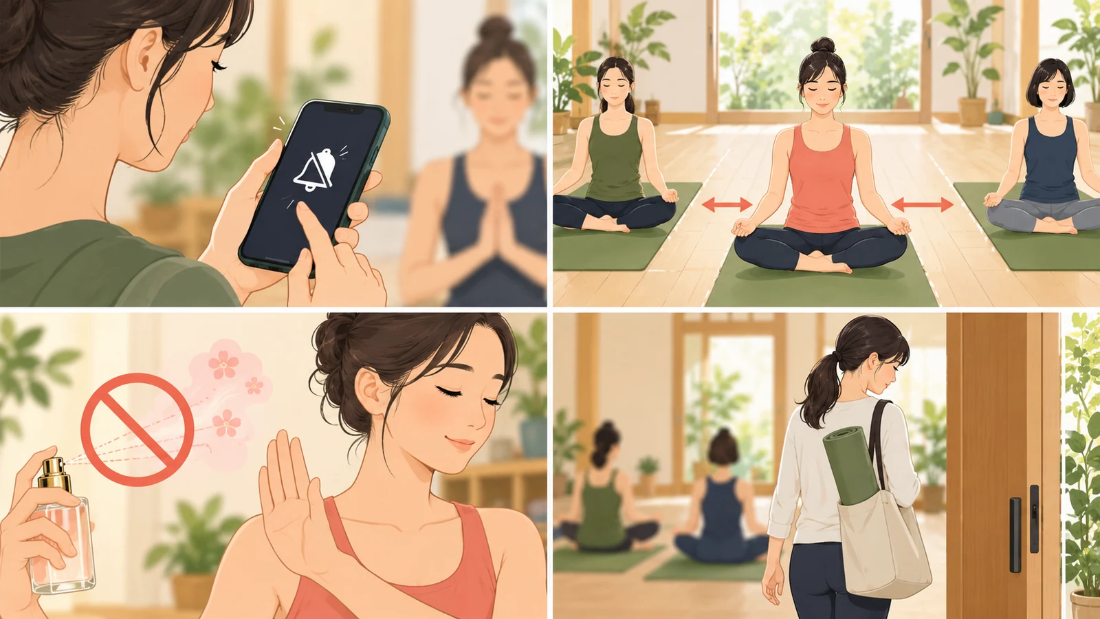 裸足と滑り止め靴下の足元を比較する様子