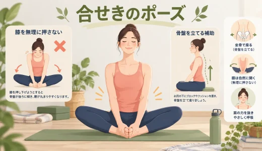 合せきのポーズとは？効果・正しいやり方・膝が浮く時の調整