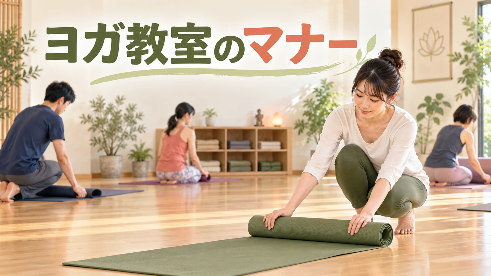 ヨガ教室の基本マナーを解説するアイキャッチ