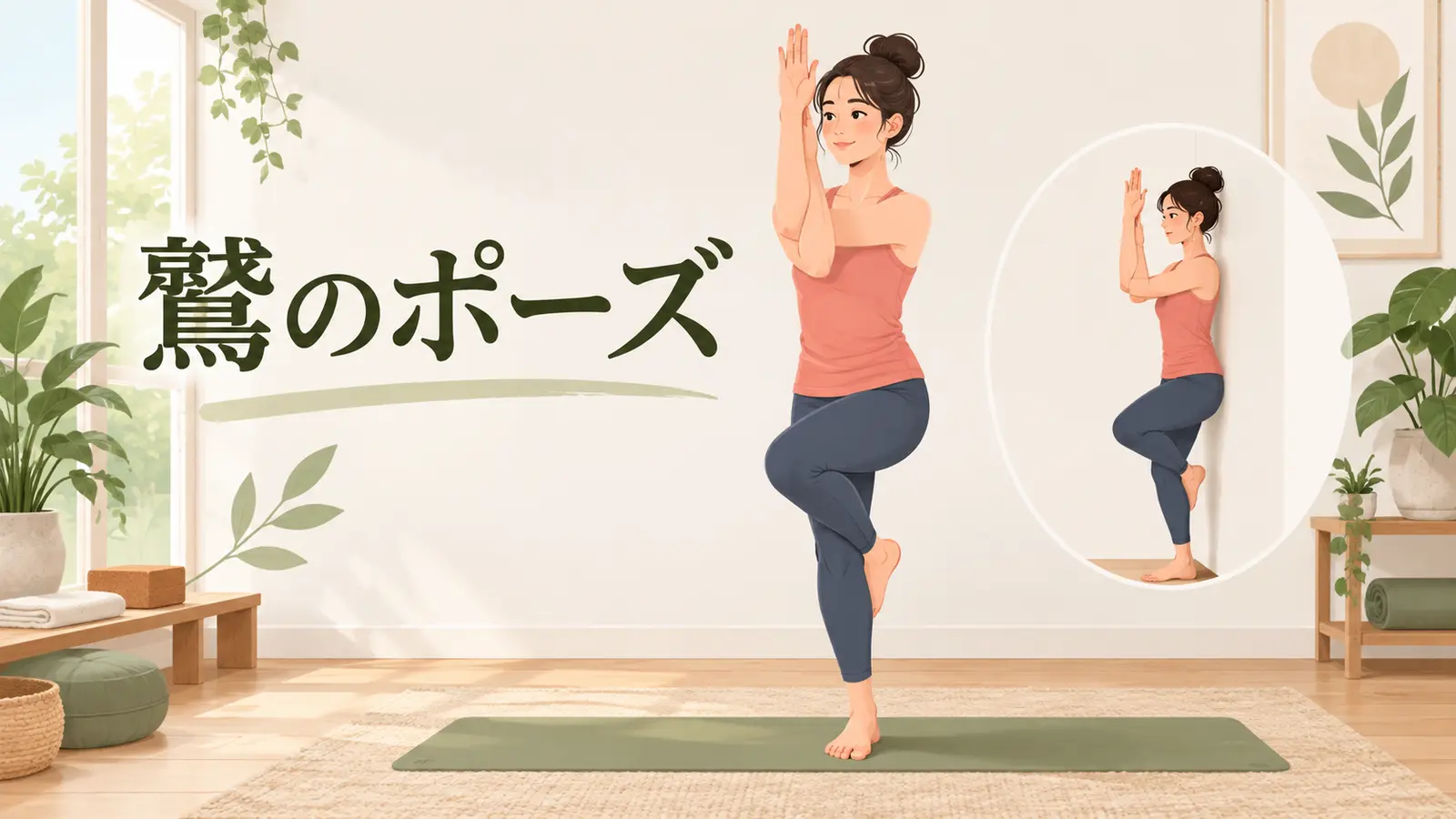 鷲のポーズの基本フォーム