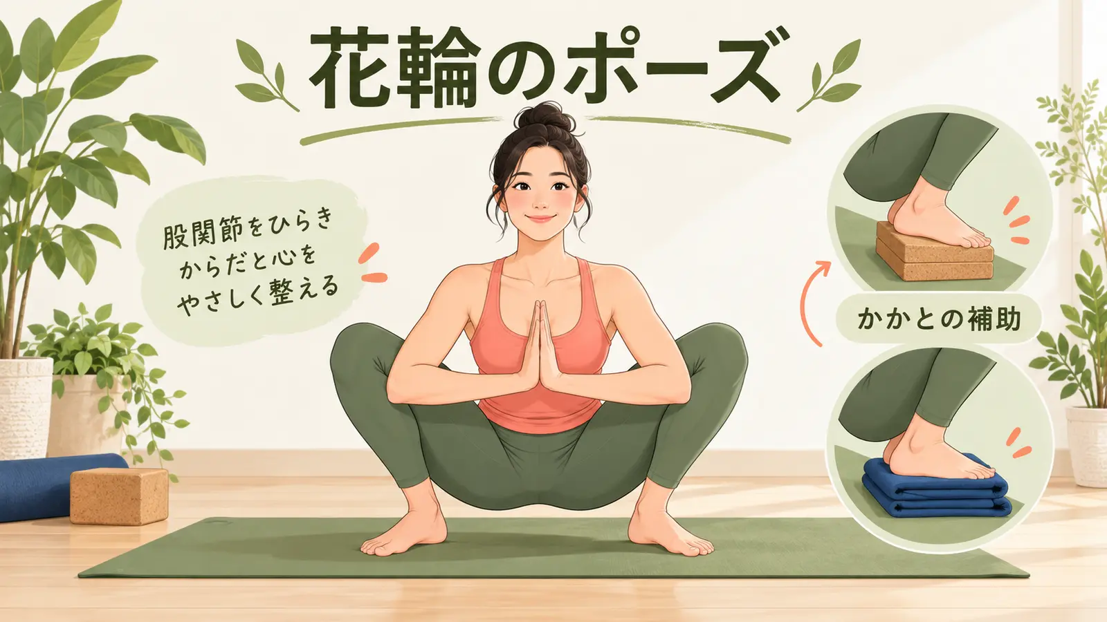 花輪のポーズのフォーム