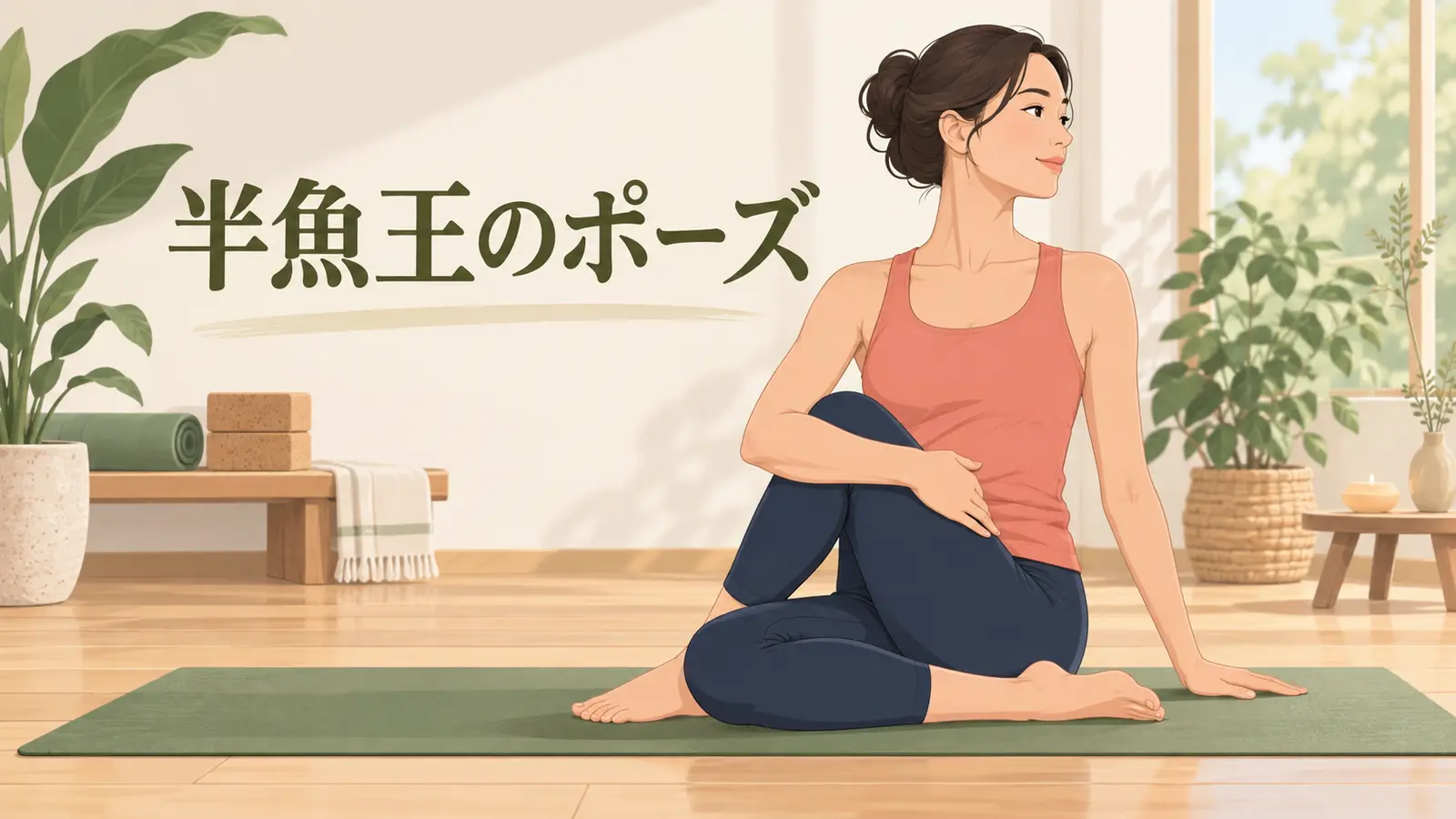 半魚王のポーズ 半魚王のポーズの基本フォーム