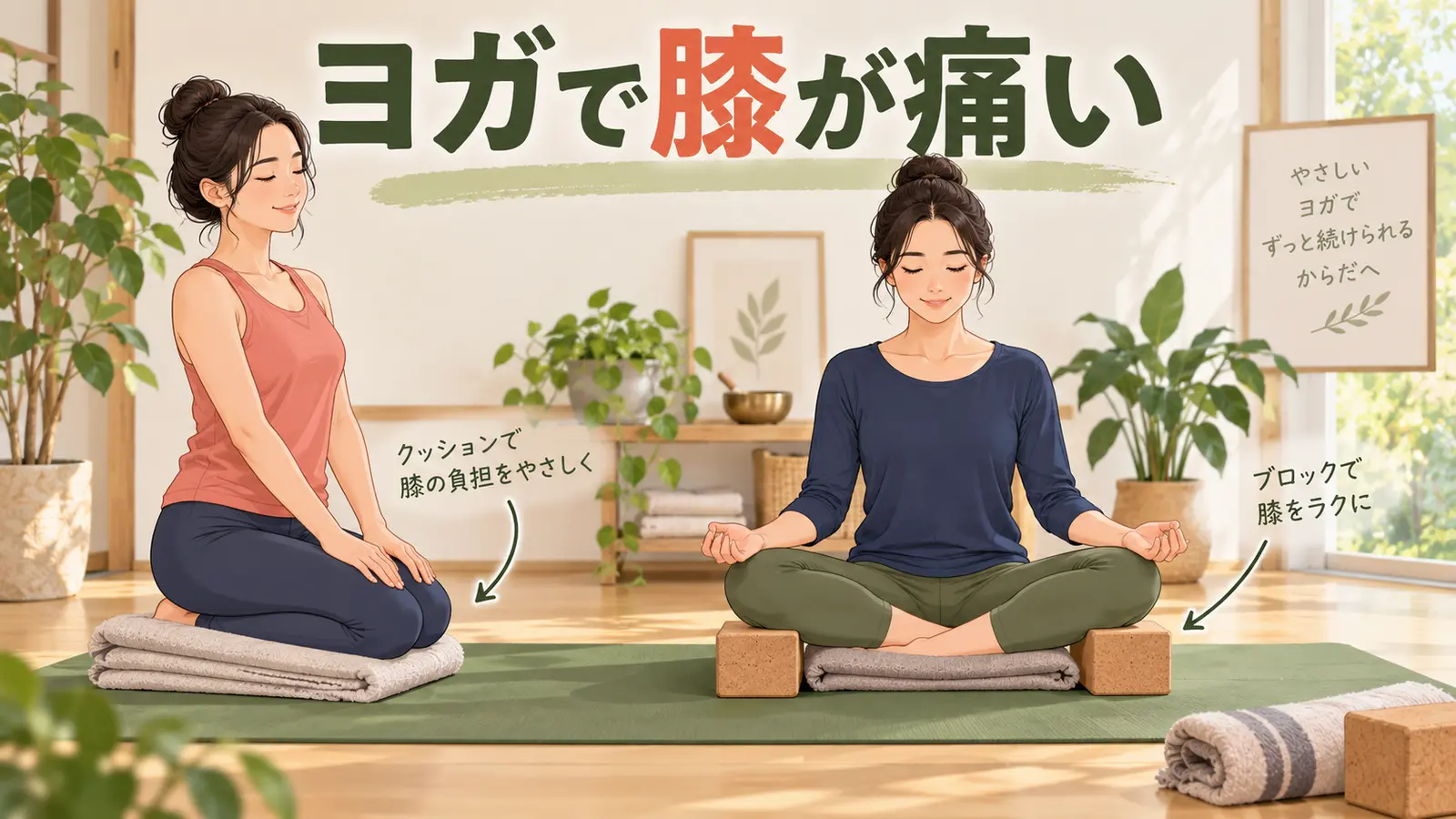 ヨガで膝が痛いときの調整