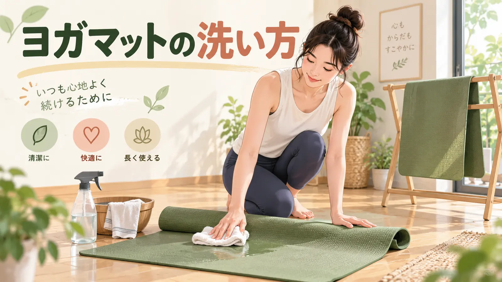 ヨガマットの手入れ