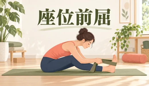 座位前屈のヨガポーズ｜効果・正しいやり方・背中が丸まる時の調整