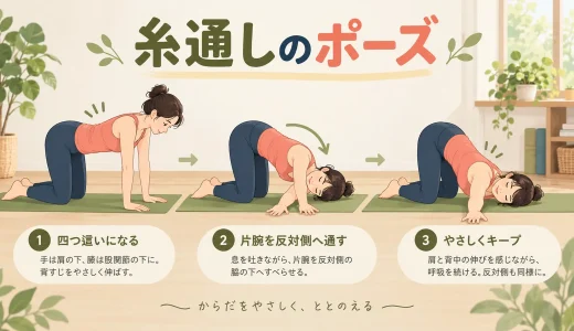 糸通しのポーズとは？効果・正しいやり方・できない原因を解説